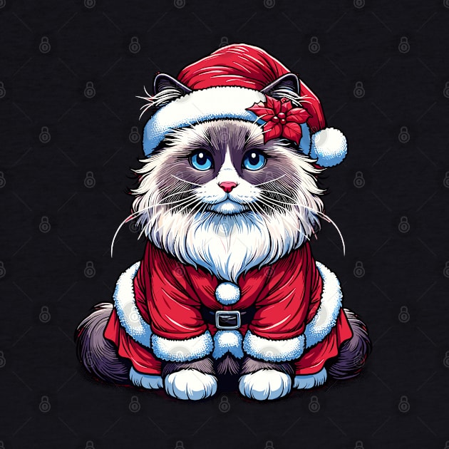 Ragdoll Cat Santa Claus Christmas by Graceful Designs